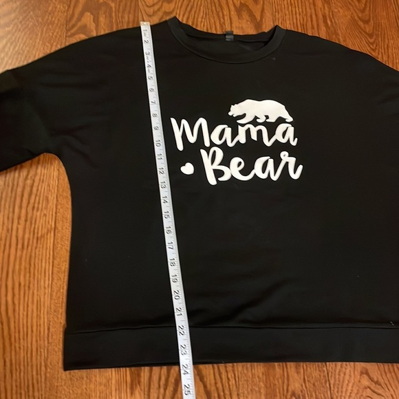 MAMA BEAR woman’s knit ‘sweatshirt’ like top drop long sleeve cotton blend M - Picture 10 of 12